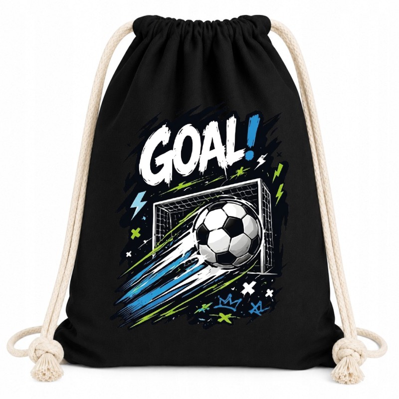 WORKOPLECAK BAWEŁNIANY CZARNY GOAL