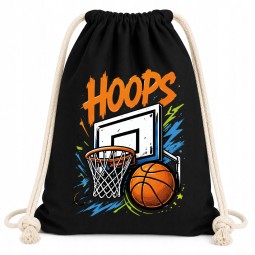 WORKOPLECAK BAWEŁNIANY CZARNY HOOPS