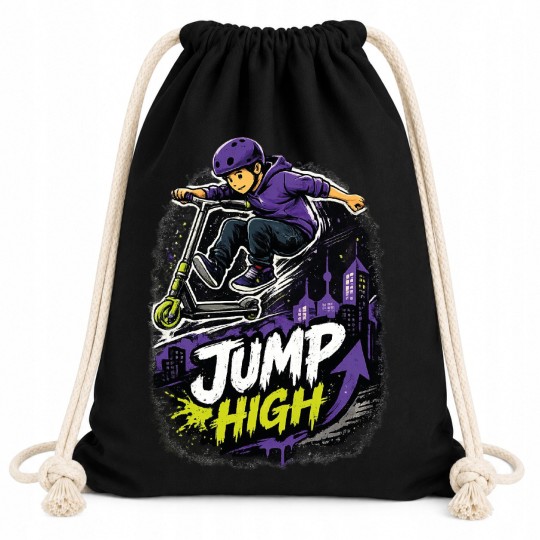 WORKOPLECAK BAWEŁNIANY CZARNY JUMP HIGH