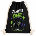 WORKOPLECAK BAWEŁNIANY CZARNY PLAYER ONE