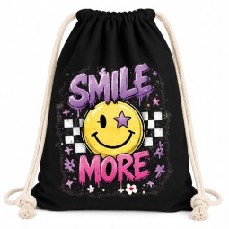 WORKOPLECAK BAWEŁNIANY CZARNY SMILE MORE