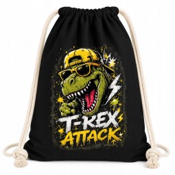 WORKOPLECAK BAWEŁNIANY CZARNY T-REX