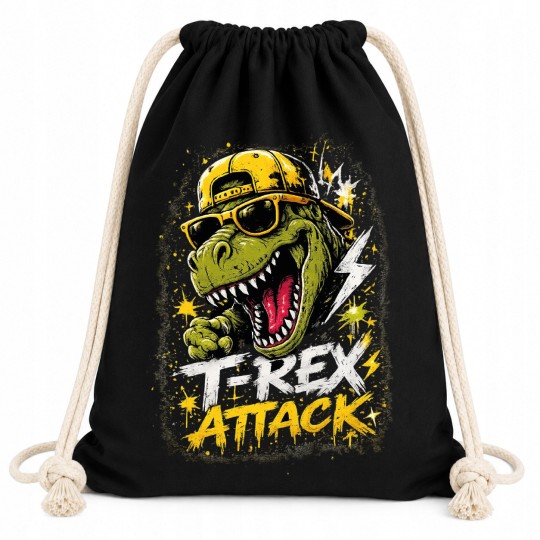 WORKOPLECAK BAWEŁNIANY CZARNY T-REX