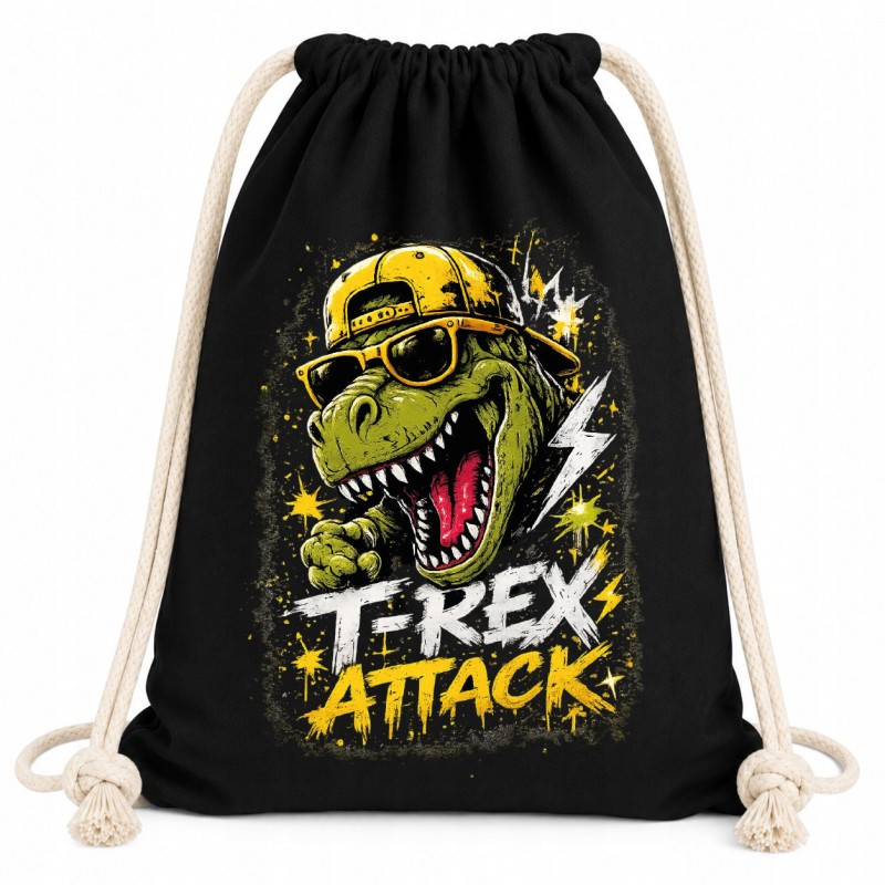 WORKOPLECAK BAWEŁNIANY CZARNY T-REX