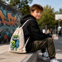 WORKOPLECAK BAWEŁNIANY SZKOLNY SPORTOWY STREETWEAR URBAN STYLE BEŻOWY