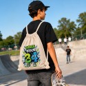 WORKOPLECAK BAWEŁNIANY SZKOLNY SPORTOWY STREETWEAR URBAN STYLE BEŻOWY