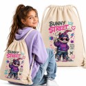 WORKOPLECAK BAWEŁNIANY SZKOLNY SPORTOWY STREETWEAR URBAN STYLE BEŻOWY