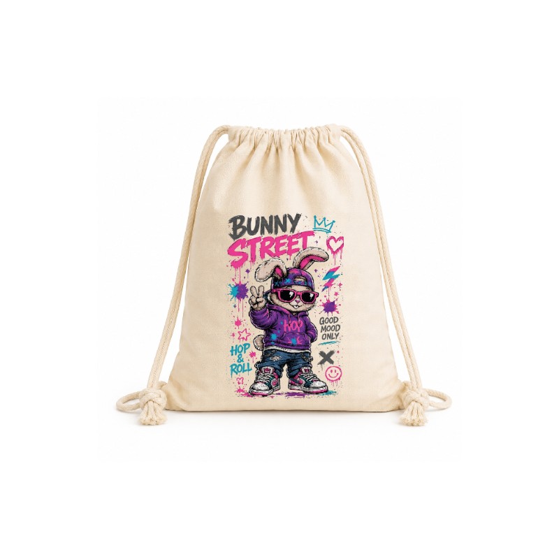 WORKOPLECAK BAWEŁNIANY SZKOLNY SPORTOWY STREETWEAR URBAN STYLE BEŻOWY