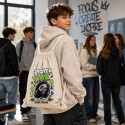 WORKOPLECAK BAWEŁNIANY SZKOLNY SPORTOWY STREETWEAR URBAN STYLE BEŻOWY