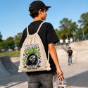 WORKOPLECAK BAWEŁNIANY SZKOLNY SPORTOWY STREETWEAR URBAN STYLE BEŻOWY