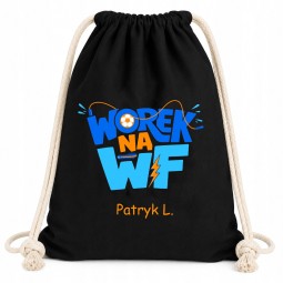 WORKOPLECAK NA WF Z WŁASNYM IMIENIEM BAWEŁNIANY NA STRÓJ I BUTY