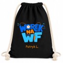 WORKOPLECAK NA WF Z WŁASNYM IMIENIEM BAWEŁNIANY NA STRÓJ I BUTY