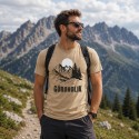 KOSZULKA MĘSKA GÓROHOLIK Z NADRUKIEM GÓR TREKING HIKING BAWEŁNA NA PREZENT