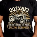 KOSZULKA DOŻYNKOWA MĘSKA Z NADRUKIEM DLA SOŁTYSA ROLNIKA NA DOŻYNKI