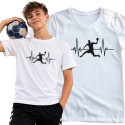 KOSZULKA MĘSKA PIŁKA RĘCZNA HANDBALL BIAŁA BAWEŁNIANA
