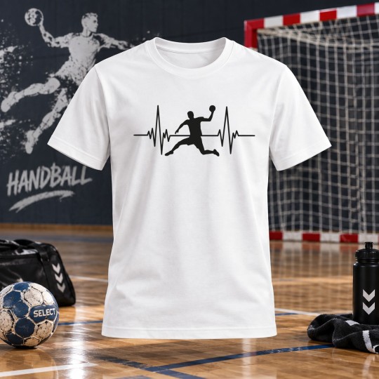 KOSZULKA MĘSKA PIŁKA RĘCZNA HANDBALL BIAŁA BAWEŁNIANA