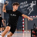 KOSZULKA MĘSKA PIŁKA RĘCZNA HANDBALL CZARNA BAWEŁNIANA