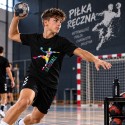 KOSZULKA MĘSKA PIŁKA RĘCZNA HANDBALL CZARNA BAWEŁNIANA
