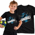 KOSZULKA DZIECIĘCA PIŁKA RĘCZNA HANDBALL CZARNA BAWEŁNIANA