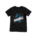 KOSZULKA DZIECIĘCA PIŁKA RĘCZNA HANDBALL CZARNA BAWEŁNIANA