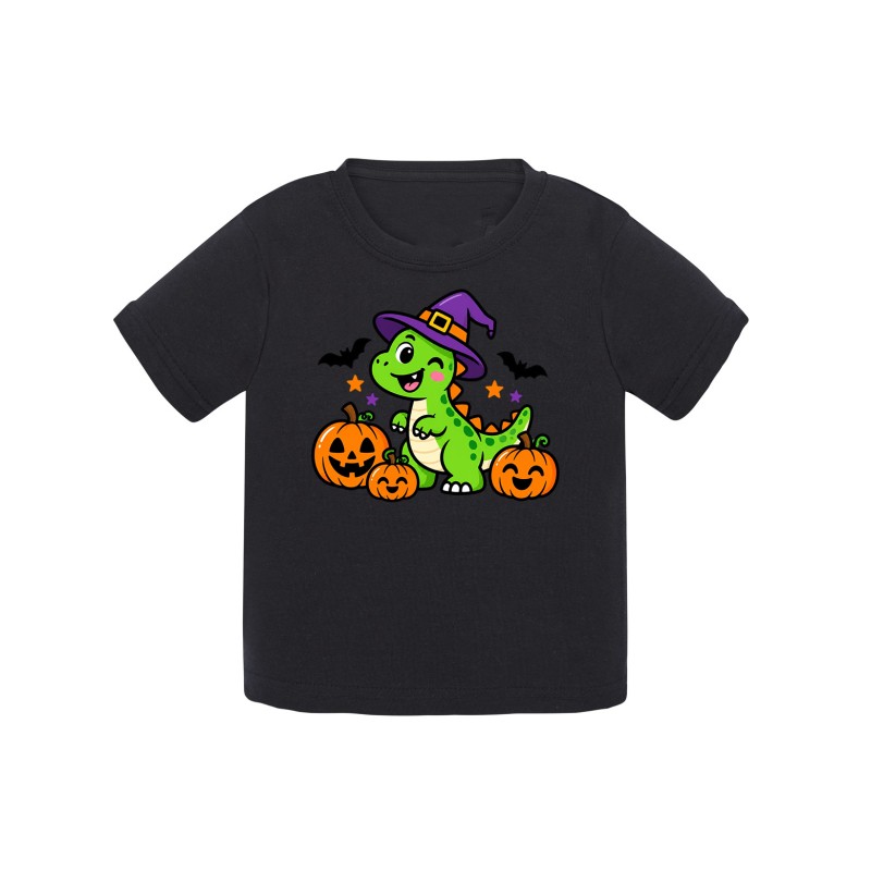 KOSZULKA CZARNA DZIECIĘCA HALLOWEN - DINO