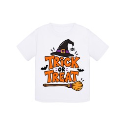 KOSZULKA BIAŁA DZIECIĘCA HALLOWEN - TRICK OR TREAT