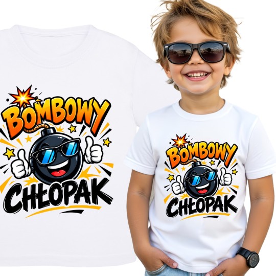 KOSZULKA DZIECIĘCA DZIEŃ CHŁOPAKA TSHIRT SUPER CHŁOPAK PREZENT DLA CHŁOPCA