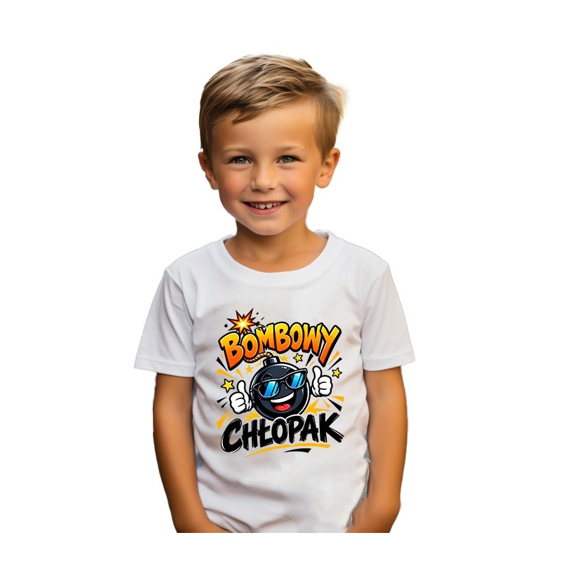 KOSZULKA DZIECIĘCA DZIEŃ CHŁOPAKA TSHIRT SUPER CHŁOPAK PREZENT DLA CHŁOPCA