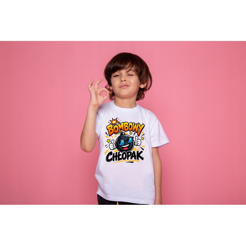 KOSZULKA DZIECIĘCA DZIEŃ CHŁOPAKA TSHIRT SUPER CHŁOPAK PREZENT DLA CHŁOPCA
