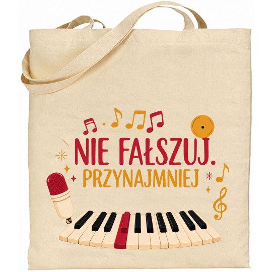 PREZENT DZIEŃ NAUCZYCIELA TORBA DLA PANI OD MUZYKI TASZKA BAWEŁNIANA A4