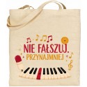 PREZENT DZIEŃ NAUCZYCIELA TORBA DLA PANI OD MUZYKI TASZKA BAWEŁNIANA A4