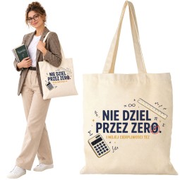 PREZENT DZIEŃ NAUCZYCIELA TORBA DLA PANI PANA OD MATEMATYKI BAWEŁNIANA A4