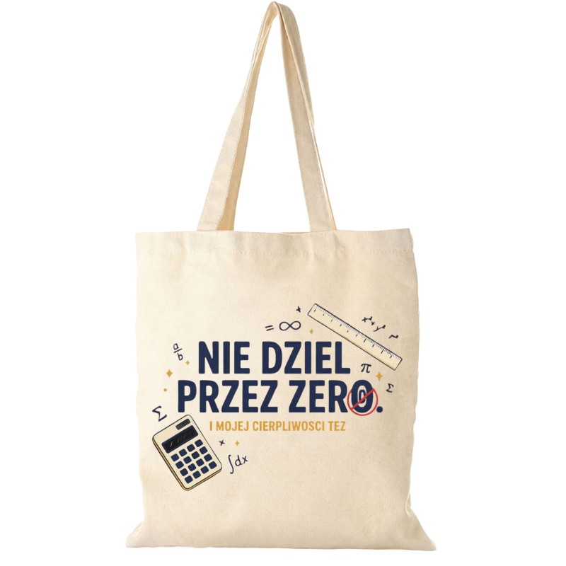 PREZENT DZIEŃ NAUCZYCIELA TORBA DLA PANI PANA OD MATEMATYKI BAWEŁNIANA A4