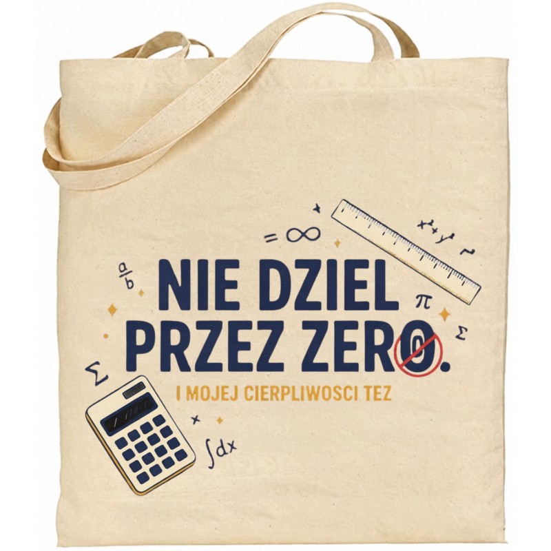 PREZENT DZIEŃ NAUCZYCIELA TORBA DLA PANI PANA OD MATEMATYKI BAWEŁNIANA A4