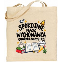 PREZENT DZIEŃ NAUCZYCIELA TORBA DLA WYCHOWAWCY BAWEŁNIANA A4
