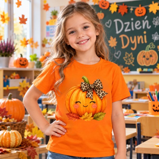KOSZULKA NA DZIEŃ DYNI DLA DZIECKA DYNIA PRZEDSZKOLE SZKOŁA HALLOWEEN