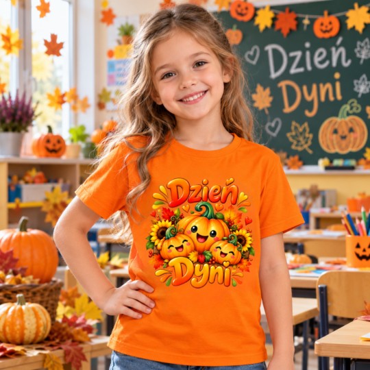 KOSZULKA NA DZIEŃ DYNI DLA DZIECKA DYNIA PRZEDSZKOLE SZKOŁA HALLOWEEN
