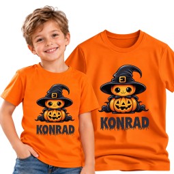 KOSZULKA DZIECIĘCA HALLOWEN CZARODZIEJ Z IMIENIEM