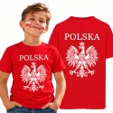 KOSZULKA DZIECIĘCA PATRIOTYZM REPREZENTACJA POLSKI CZERWONA BAWEŁNIANA