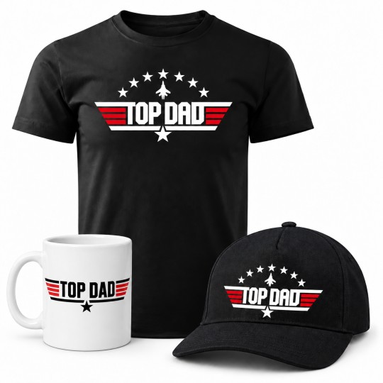 ZESTAW NA PREZENT TOP DAD CZAPKA KUBEK KOSZULKA