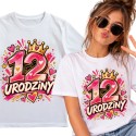 KOSZULKA DZIECIĘCA MŁODZIEŻOWA KRÓLOWA MA DZIŚ URODZINY BIAŁA PREZENT