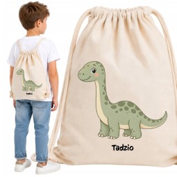 WORKOPLECAK BEŻOWY DINO ZIELONY DŁ. SZYJA