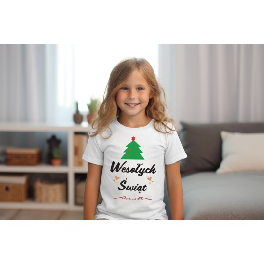 5906700924972 KOSZULKA WESOŁYCH ŚWIĄT DZIECIĘCA 110 cm