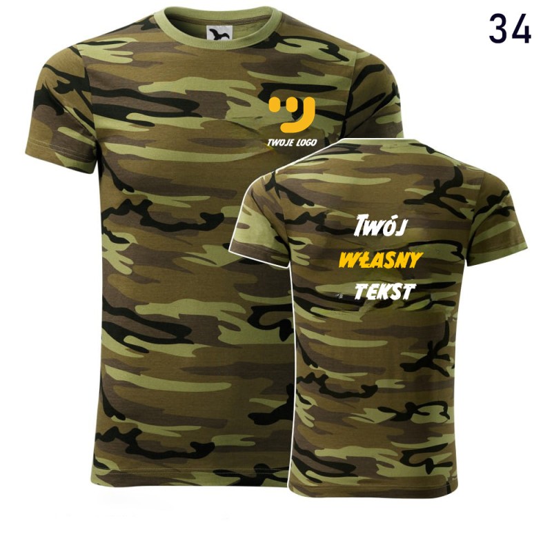 Koszulka Unisex Camouflage  Z Własnym Nadrukiem