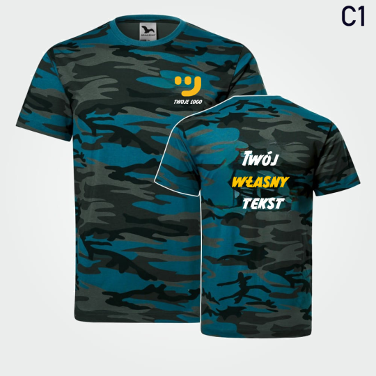 Koszulka Unisex Camouflage  Z Własnym Nadrukiem