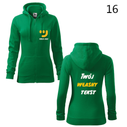 Bluza Damska Trendy Zipper  Z Własnym Nadrukiem