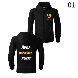 Bluza Dziecięca Trendy Zipper Z Własnym Nadrukiem