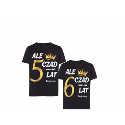 KOSZULKA DZIECIĘCA NA URODZINY CZARNA