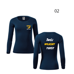 Bluzka Damska Długi Rękaw Z Własnym Nadrukiem