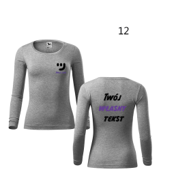 Bluzka Damska Długi Rękaw Z Własnym Nadrukiem